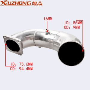 Xuzhong Exhaust Pipe Kit 3.5 Inch Aluminum Alloy For Dodge 94-98 5.9L Engine Modification - Product Image 2