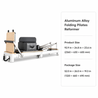Machine de Pilates pliable en aluminium, multifonctionnelle, écologique, réglable et personnalisable, avec garantie de 5 ans