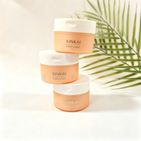 Pot en PP XINKAI 100g 150g, Contenant cosmétique à couvercle rabattable avec cuillère, Pot vide pour masque facial et beurre corporel