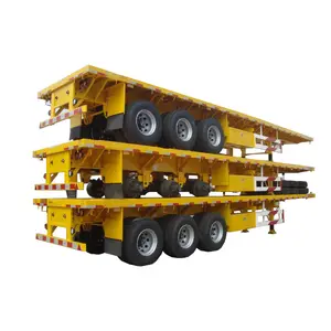 Remolque de plataforma plana de proceso maduro del camión del vehículo de Starway Con el estabilizador remolques de plataforma plana del equipo de 20 toneladas para la venta en Ghana