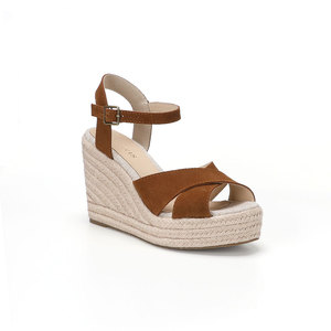 Sandali Estivi alla Moda con Tacco Alto e Piattaforma per Donne, Comodi <span class=keywords><strong>Zeppe</strong></span> da Esterno con Suola Morbida Stile Espadrillas - Product Image 3