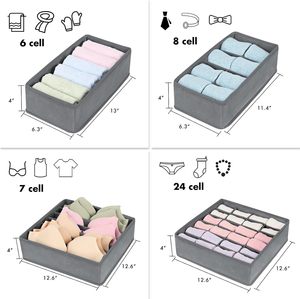 Vente en gros 4 pièces organisateurs <span class=keywords><strong>de</strong></span> tiroirs <span class=keywords><strong>de</strong></span> sous-vêtements diviseur chaussettes <span class=keywords><strong>organisateur</strong></span> <span class=keywords><strong>de</strong></span> <span class=keywords><strong>soutien</strong></span>-<span class=keywords><strong>gorge</strong></span> et boîte <span class=keywords><strong>de</strong></span> rangement pour lingerie tiroir <span class=keywords><strong>organisateur</strong></span> <span class=keywords><strong>de</strong></span> sous-vêtements - Product Image 4