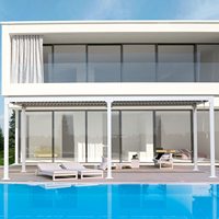 Gazebo Aluminium Alloy Moonlight untuk Luar Ruangan, Pelindung dari Matahari dan Hujan, Desain Ramah Lingkungan Tahan Air, Terinspirasi Alam, Rangka Tahan 8 Tahun