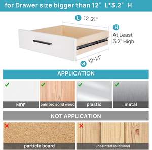 Separadores de Cajones de Cocina de Plástico Transparente, Ajustables, Moldeados por Inyección - Product Image 4