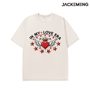 T-shirt Oversize in Cotone Lavato con Stampa 'In <span class=keywords><strong>My</strong></span> Love Era', Stile Retrò Streetwear, Abbigliamento Casual Quotidiano, Maglietta Disponibile nel Magazzino USA, Vendita all'Ingrosso - Product Image 3