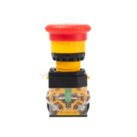 Commutateur de verrouillage à bouton-poussoir électronique momentané IP67 5V/12V étanche industriel LA38-201 avec conception à tête de champignon de 22mm