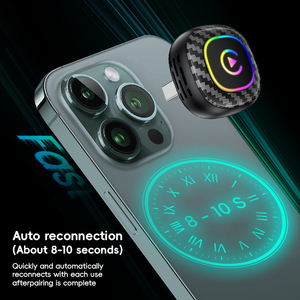 ดองเกิลแปลง CarPlay แบบมีสายเป็นไร้สาย พร้อมไฟ LED แสดงสถานะ  USB Mini CarPlay Android Auto Connector อะแดปเตอร์ CarPlay ไร้สาย - Product Image 4