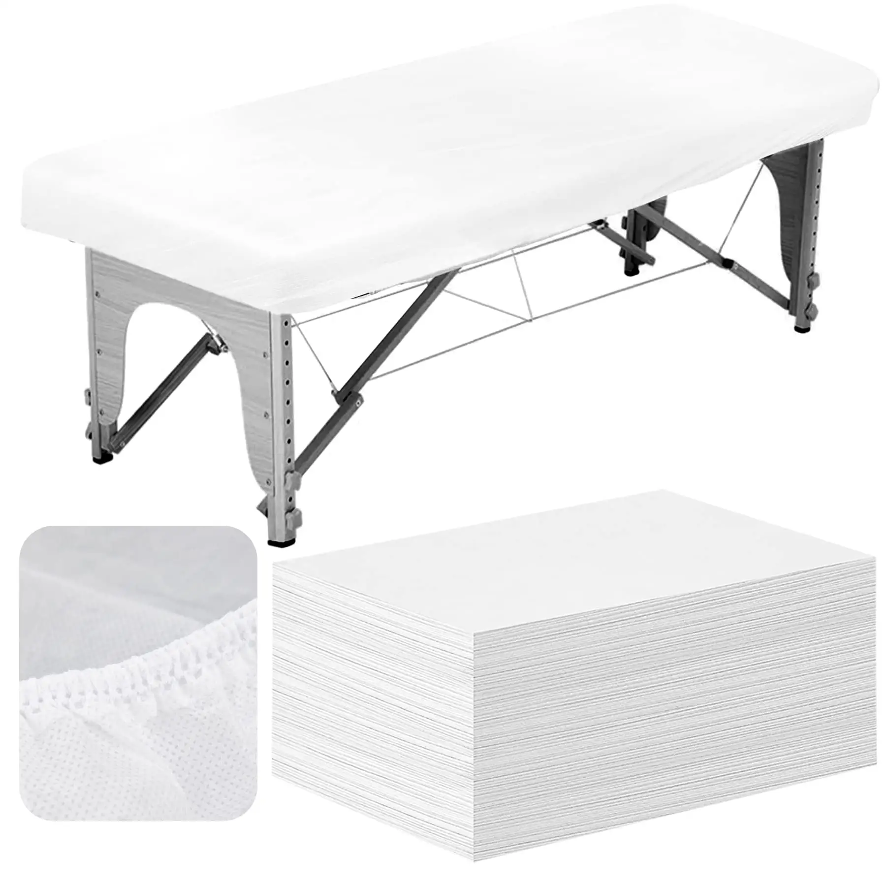 MINGYU 맞춤형 마사지 테이블 시트 롤 일회용 PP 또는 SMS 부직포 통기성 폴리 프로필렌 패브릭 SPA 침대 커버