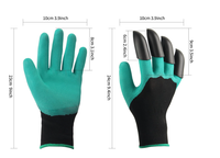 Gants de jardinage en latex imperméables pour creuser et planter, gants de jardin avec griffes en plastique ABS, gants de jardin en caoutchouc