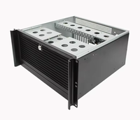 ODM OEM Boîtier d'ordinateur PC industriel 4U Rack 450mm Profondeur HTPC ATX Serveur avec ventilateur Stock en plastique