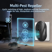 Répulsif Électronique Ultrasonique Haute Puissance Anti-Rongeurs à Pénétration Profonde, Défense Anti-Nuisibles IA Contre Cafards, Moustiques et Rongeurs