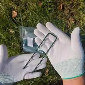 Clavos para Césped en Forma de U con Recubrimiento en Polvo Verde, Anticorrosivos, para Jardinería - Product Image 6