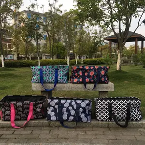 여성을위한 사용자 정의 캔버스 여행 가방 해변 주말 캠핑 야외 여행 접이식 스마트 수하물 여행자 가방