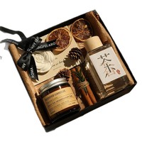 Ensemble cadeau de bougies parfumées et diffuseur de parfum pour la maison, label privé de luxe, Noël