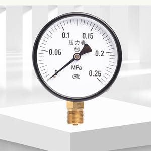 압력 게이지 <span class=keywords><strong>Bourdon</strong></span> 튜브 기체 및 액체 매체 압력계 진공 압력을위한 기계식 공기 압력 게이지 - Product Image 6