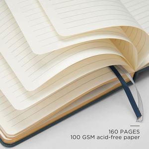 Wholesale High Quality A5 Lined Journal Digital Printing Custom Leather Hardcover Thread Sewing Bound Promotional Use <b>Notebook</b> - Product Image 4