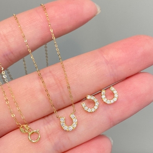 Aazuo – ensemble de bijoux fins en or massif 18 carats, diamants naturels, collier féerique, boucles d'oreilles, cadeau pour filles et enfants, fête d'anniversaire, offre spéciale - Product Image 3
