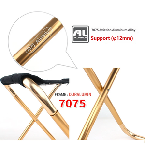 Ultralight Portable Folding <b>Stool</b>, 7075 Aluminum Camping, 80kg Load 1-Second Open, Custom Logo <b>Low</b> MOQ OEM, Dropshipping - Product Image 3
