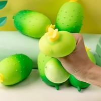 Virusvrije simulatie komkommer mochi squishy speelgoed TPR materiaal cartoon design realistisch fruit groente promotionele fidget pop schattig