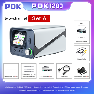 I2C PDK1200 300W ad alta potenza a doppio canale intelligente stazione di saldatura di riparazione del telefono cellulare per la riparazione di Rework per <span class=keywords><strong>BGA</strong></span> - Product Image 4
