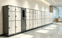 Casiers électroniques intelligents assemblés pour aéroports et gares ferroviaires, service 24h/24 et 7j/7, sécurisés, robustes, durables, en acier, certifiés CE