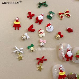 Noël flocon de neige renne cloche Nail Art décoration alliage 3D conceptions festif Art fournitures ongles breloques en gros - Product Image 5