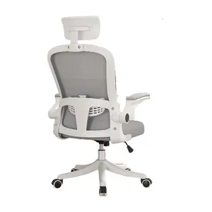 现代可调头枕和座椅高靠背网状旋转办公家具椅符合人体工程学的带头枕的新型办公椅