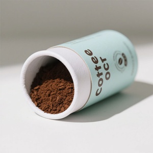 Emballage de luxe biodégradable sur mesure de qualité alimentaire en tube pour poudre de café, boîte cylindrique pour thé avec couvercles - Product Image 3