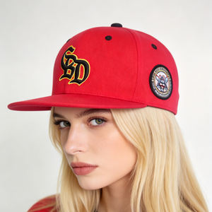 Casquette Snapback à 6 panneaux à visière plate avec broderie 3D personnalisée, style Skateboard Hip Hop Street Dance - Product Image 1