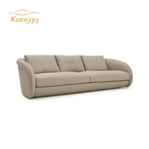 Ghế Sofa Sang Trọng Nhẹ Hiện Đại Kiểu Ý Hiện Đại Ghế Sofa Da Nguyên Chất Gỗ Cứng Trong Nhà Phòng Khách Gia Đình Bộ Ghế Sofa Đồ Nội Thất