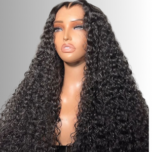 Widow's Peak Hairline Deep Wave 13x4 HD Pelucas de cabello humano frontal de encaje Onda de agua 7x5 Pelucas delanteras de encaje sin pegamento prearrancadas - Product Image 1