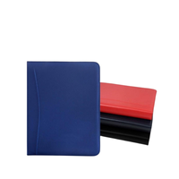 Porte-documents exécutif en cuir PU avec fermeture éclair et logo personnalisé, format A5, classeur à 6 anneaux avec calculatrice intégrée
