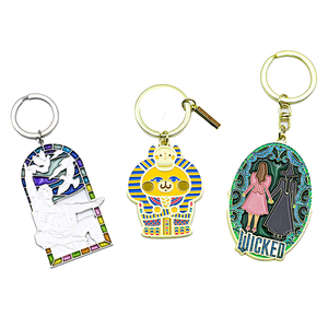 Llaveros de metal personalizados con dijes de bruja para niña, de epoxi con purpurina y esmalte, para la librería IP - Product Image 3