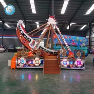 Équipement de jeu, manèges pour enfants, amusement pour enfants, mini-bateau pirate à 10 places, fibre de verre, centre commercial intérieur - Product Image 3