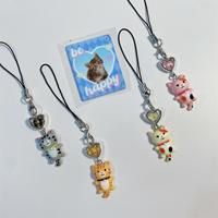 Y2K Katzen-Schlüsselanhänger Retro Einfacher Anime-Cartoon-Tier-Handyanhänger Schlüsselring Niedlicher Anhänger Schmuck Geschenk für Frauen Mädchen
