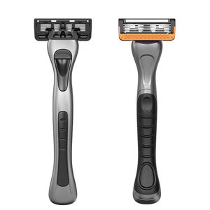 Rasoir en métal remplaçable pour hommes, ensemble de rasage avec 5 lames, cartouche à <span class=keywords><strong>dos</strong></span> ouvert avec <span class=keywords><strong>tondeuse</strong></span>, rasoir à raser - Product Image 2