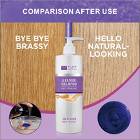 Shampooing Capillaire Violet 500ml à l'Acide Aminé – Sans Dommage pour les Cheveux, Anti-Jaunissement, Éclaircissant pour Soins Après Décoloration et Teinture – Marque Privée