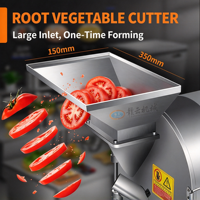 Machine à couper les légumes multifonctionnelle en acier inoxydable, trancheuse et hachoir pour légumes racines, pour trancher, déchiqueter et couper en dés