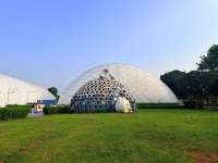 Dôme gonflable à grande portée, structures de dômes préfabriqués appliquées aux stades, serres et diverses installations de divertissement