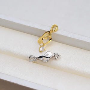 Colgante de Plata 925 Hecho a Mano con Perla Barroca en Forma de Corazón, Collar de Perlas de Forma Especial para Mujer, Soporte Vacío para Joyería - Product Image 4