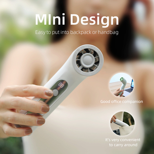 พัดลมมือถือไร้ใบพัดแบบพกพา ชาร์จไฟได้ผ่าน USB พัดลมขนาดเล็ก ปรับความเร็วลมได้ 1-100 ระดับ กำลังไฟ 5 วัตต์ ใช้แบตเตอรี่ ตัวเครื่องทำจากพลาสติก - Product Image 3