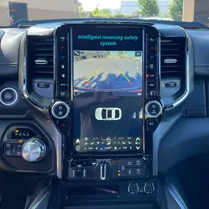 הרשות 13.6 "אנדרואיד 10.0 טסלה סגנון אנכי מסך לרכב Gps ניווט עבור דודג 'Ram 2019- 2021 רכב רדיו