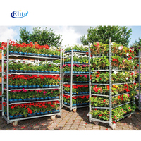 Chariot à plantes hollandais CC, seau à fleurs danois, conteneur à roulettes, pot
