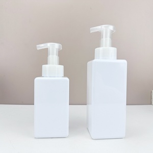 Plastic Foam <b>Pump</b> <b>Bottle</b> 250ml 450ml 650ml Big Square Shaped Mousse Liquid Soap Dispenser Washing Foam <b>Bottles</b> - Product Image 1