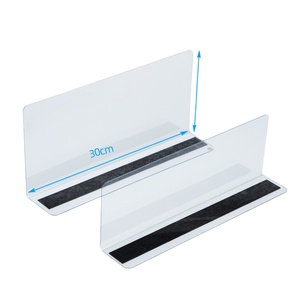 Diviseurs d'étagères en plastique PVC acrylique Hookei pour pharmacie, supermarché, avec aimants - Product Image 1