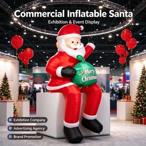 Saco de Regalo Inflable de Santa Claus para Decoración Navideña, Ideal para Eventos al Aire Libre, Fiestas, Festivales y Uso Comercial - Product Image 4
