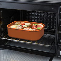 OEM/ODM 0,77L voor milieuvriendelijke, duurzame, multifunctionele thermoslunchbox, voedselbewaarbak, siliconen bento, thermisch
