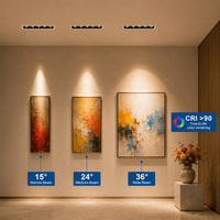 Plafonnier linéaire encastré moderne AC120V homologué ETL, 3 têtes 6W, 5 têtes 10W avec boîte de jonction, 5 températures de couleur sélectionnables, anti-éblouissement