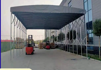 Tente mobile pare-soleil en acier sur roues pour événements, marchés et couverture de véhicules, abri de stationnement, protection solaire pour piscine, toit de piscine