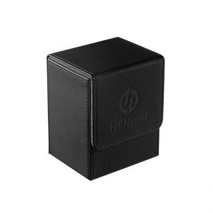 Boîte de rangement pour cartes en PU à texture losange FX, double porte, support en similicuir de qualité supérieure pour collection de jeux, protection sécurisée - Product Image 4